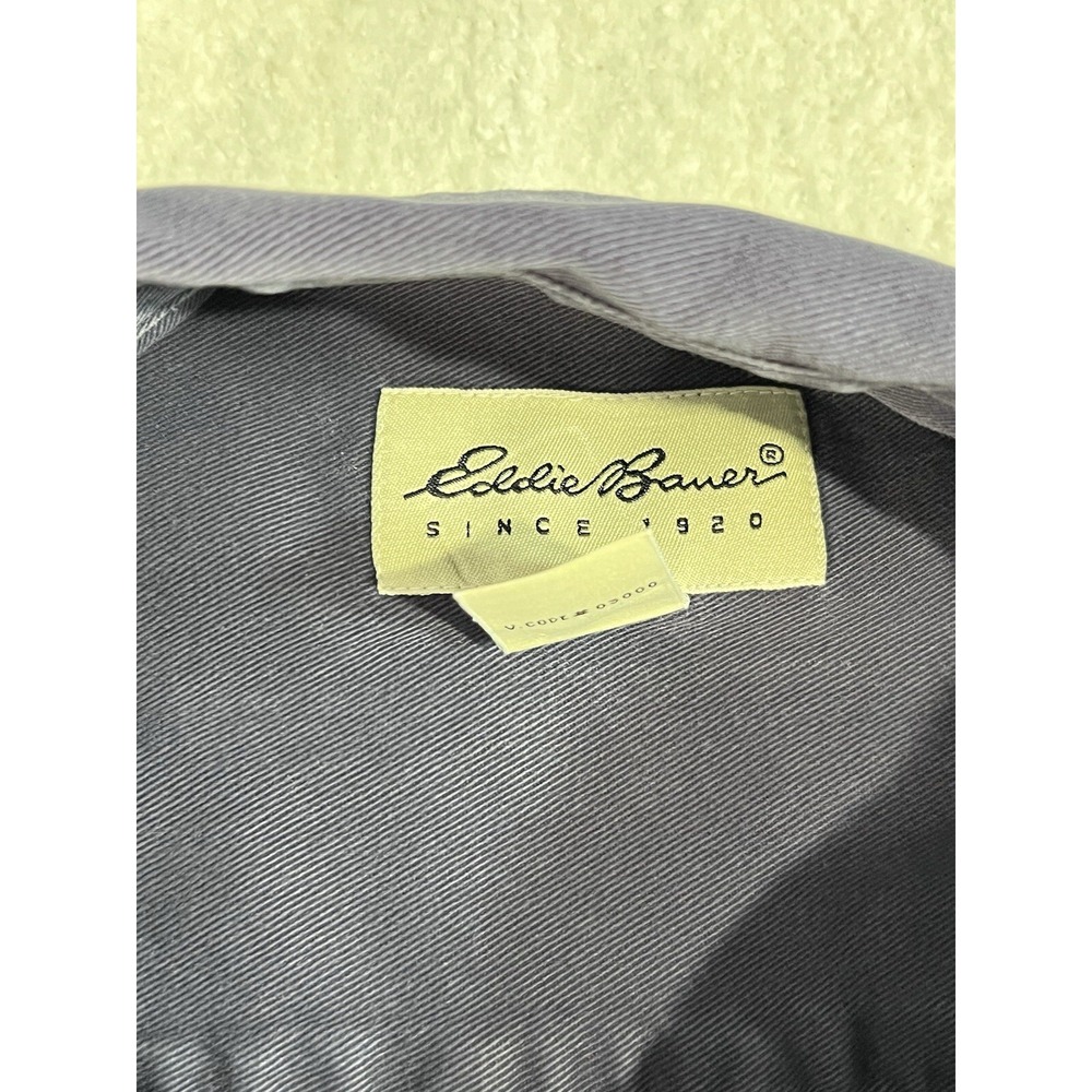 Vintage Eddie Bauer Shirt Men's Size XL Tall MT Blue Long Sleeve - Picture 7 of 16